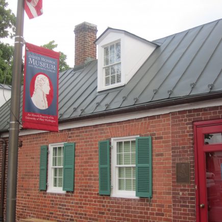 Street front side of the James Monroe Museum in Fredericksburg, VA.